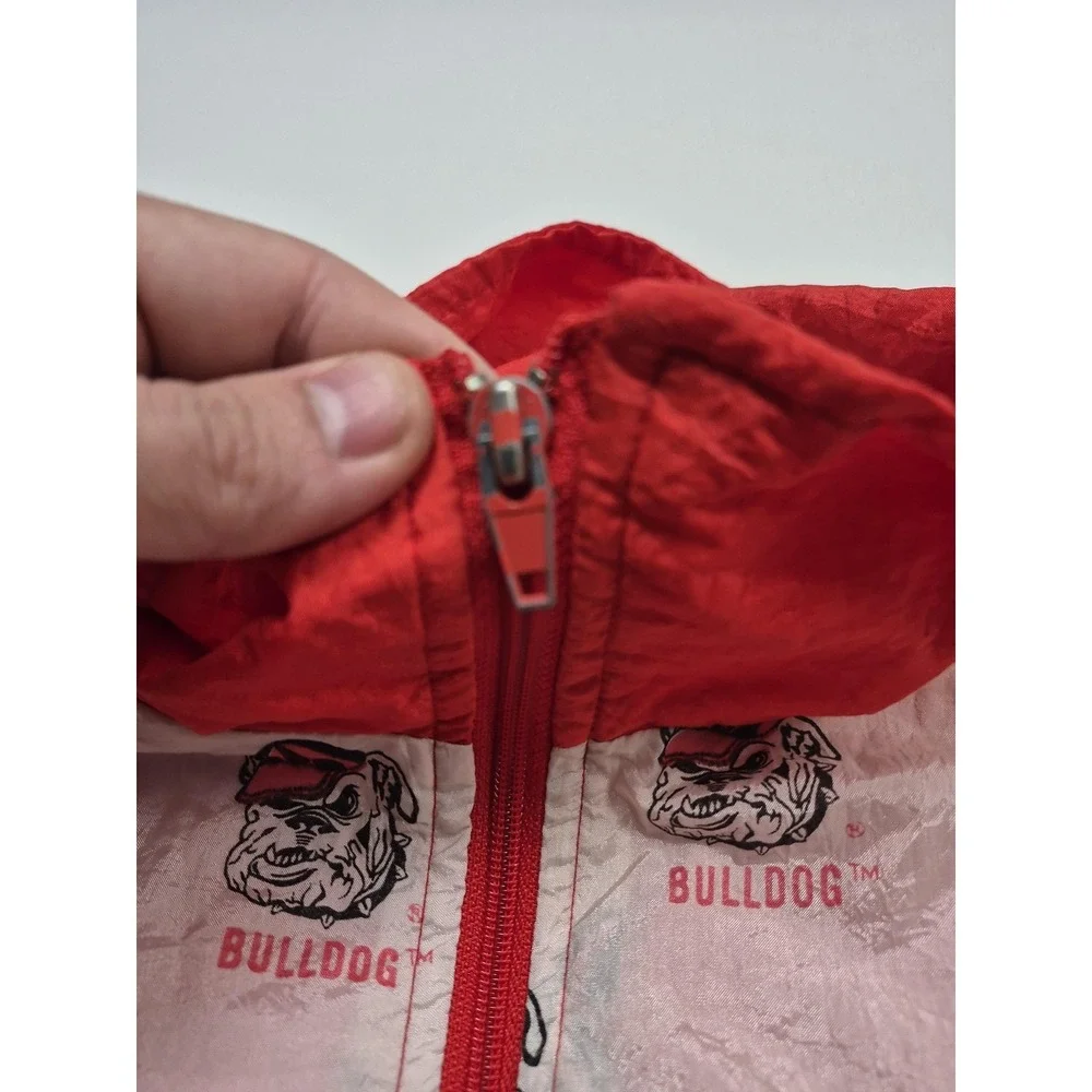 Vintage Georgia Bulldogs Jacket Mens Large Red NCAA Football J Plus 90s